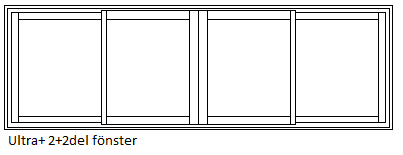 Ultra+ Skjutfönster 2+2 del